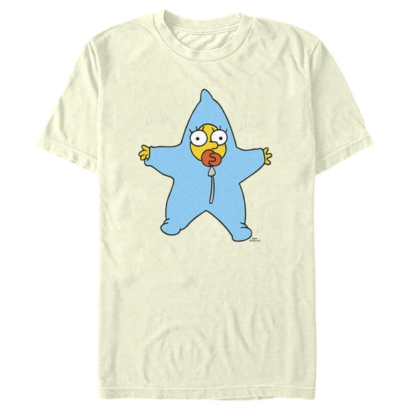 Men's The Simpsons Maggie Snow Suit Graphic Tee Beige X Large