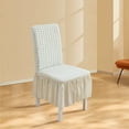 thumbnail image 2 of BINGLI Dining Chair Covers with Skirt, Chair Covers for Dining Room, Durable Washable High Elastic Stretchable, Easy Fit Universal Furniture Protector, 2 of 7
