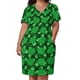 thumbnail image 3 of Shades of Green Shamrocks Loose Pocket Dress prom dresses 2025 summer dress korean women, 3 of 7