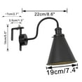 thumbnail image 3 of FSLiving Gooseneck Stem Vintage Bedside Lamp No Electrical Installation Required Rechargeable Battery Operated LED Bulb Dimmable RGB Mode Timing Black Metal Lamp for Rentals Reading - 2 Lights, 3 of 7