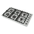 thumbnail image 4 of Gas Cooktop with 6 Sealed Italian Made Burners in Stainless Steel, 4 of 11