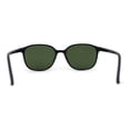 thumbnail image 2 of Elegant Thin Plastic Rounded Rectangle Gentlemens Sunglasses Matte Black Green, 2 of 4