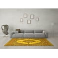 thumbnail image 3 of Ahgly Company Indoor Square Medallion Yellow Traditional Area Rugs, 5' Square, 3 of 4