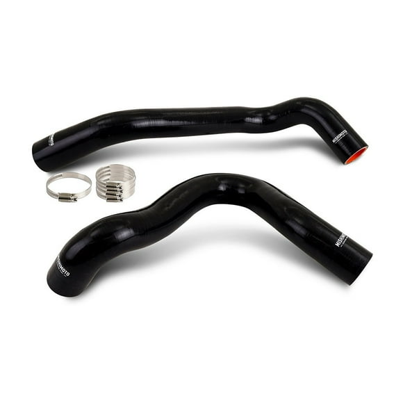 Mishimoto Radiator Hose MMHOSE-F2D-99RRBK Black; Silicone; 330 Degree Fahrenheit Maximum Temperature; With Two Radiator Hoses And Worm-Gear Clamps