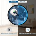 thumbnail image 5 of Voice Activated Clock with Glow Light 12 Inch Large Silent Wall Clock Battery Operated for Home Decor Mysterious Christmas Night Scene, 5 of 8