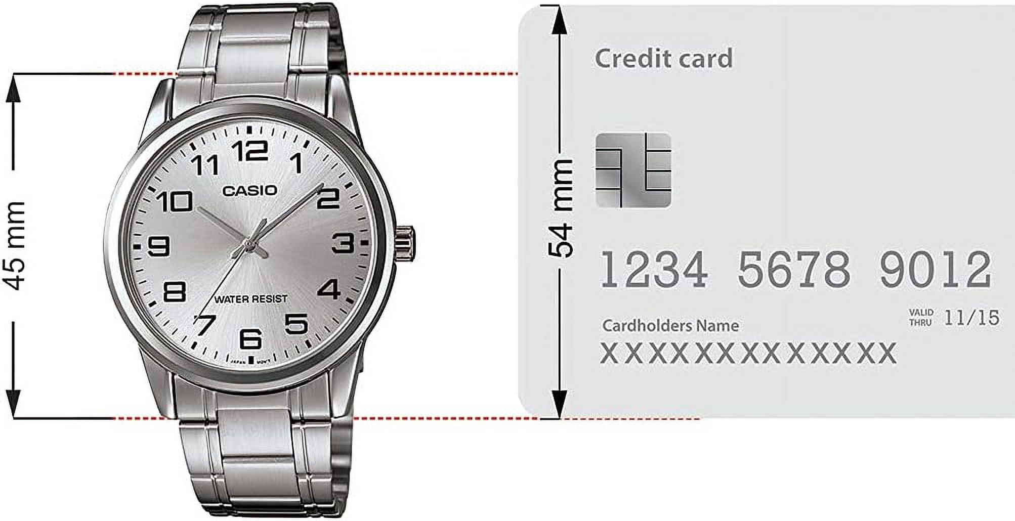 Casio Men's Analog Quartz Silver Stainless Steel Watch MTP-V001D-7B