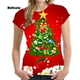 thumbnail image 4 of Camiseta con estampado de árbol de Navidad para mujer, ropa de Navidad, XS-4XL, 3D, manga corta, moderna, gran oferta, 4 of 4