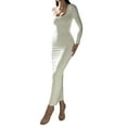 thumbnail image 2 of Coduop Women's Bodycon Long Dress Skinny Tight Fitted Long Sleeve Maxi Dress Sundress, 2 of 5