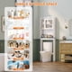 thumbnail image 4 of QinaQin Gabinete organizador para baño sobre inodoro, ahorra espacio, con repisa ajustable, puertas de vidrio y sistema antivuelco, ideal para baño o lavandería con estilo moderno, 4 of 6