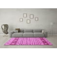 thumbnail image 3 of Ahgly Company Indoor Round Abstract Pink Modern Area Rugs, 8' Round, 3 of 4