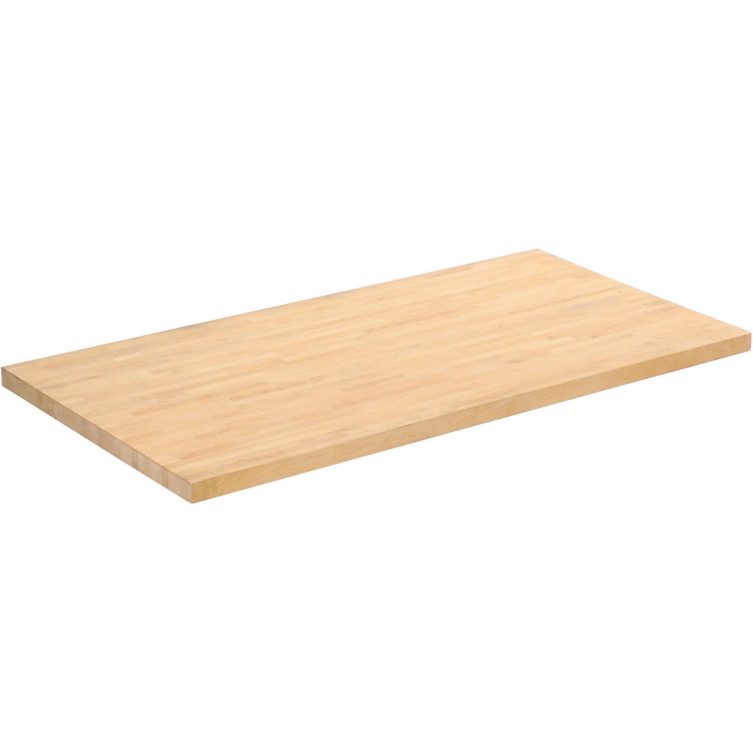 Workbench Top Birch Butcher Block Square Edge, 48"W x 30"D x 13/4" Thick, Lot of 1