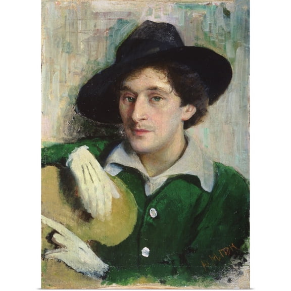 Great BIG Canvas | Rolled Yuri (1854-1937) Pen Poster Print entitled Portrait of Marc Chagall, c.1910