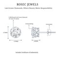 thumbnail image 6 of Rosec Jewels - Lab Created Diamond Earrings - Vintage Stud Earrings (2 Ct, 6 mm, Ef-Vs Quality) - Ready to Gift, 14K White Gold, 6 of 7