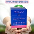 thumbnail image 6 of Yoneston Disposable Face Towels 150 Ct, Biodegradable Face Towelette Skin Clean Washcloth for Sensitive Skin, Makeup, Cleansing, Nursing, Travel, 6 of 10