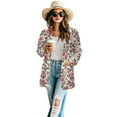 thumbnail image 2 of SCRAWLGOD Rose Long Comfy Cardigans for Women Trendy Lightweight Sweatshirt Jacket Size M Long Sleeve Sweater Coat Long Stretchable Womens Cardigans Dressy Casual, 2 of 7
