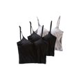thumbnail image 1 of Boovnll Camisoles pour Femmes, Ensemble 3 Pcs Débardeur Court Mince à Encolure Unie Rembourré Sans Armature Intégrée à Bretelles à Encolure Rembourrée, Débardeur pour Femmes, Débardeur à Bretelles Spaghetti, Camisole, 1 of 9
