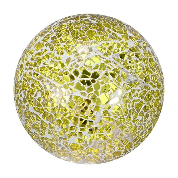 Uxcell Decorative Ball for Bowls, 4 Inch Mosaic Glass Decorative Bowl Fillers Gold