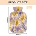 thumbnail image 3 of 2L Hot Water Bottle with Soft Velvet Cover PVC Hot Water Bag for Pain Relief Long-Lasting Warmth Yellow and Lavender Flowers, 3 of 8