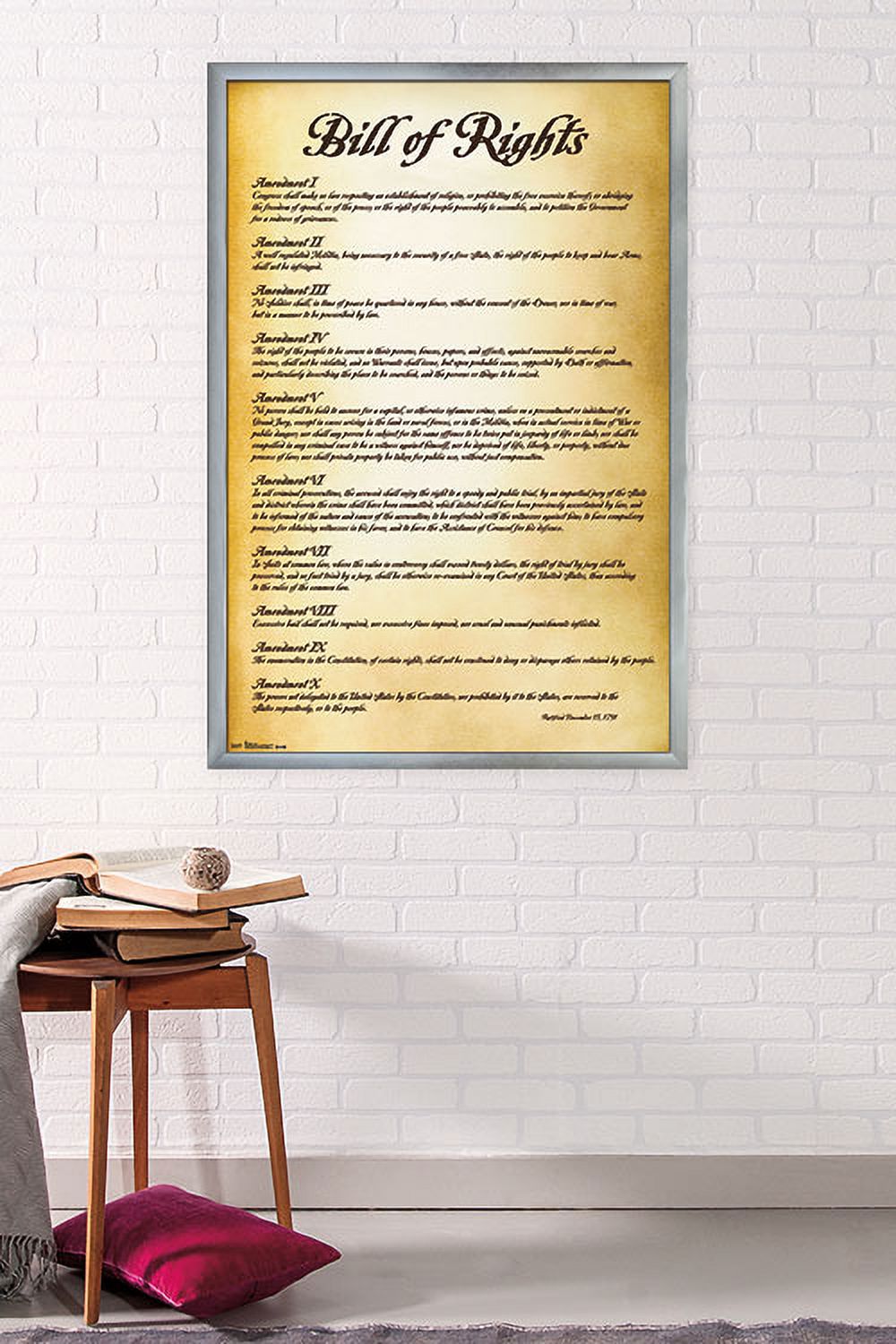 The United States of America - Bill of Rights Wall Poster, 22.375" x 34", Framed