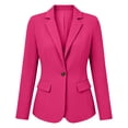 thumbnail image 6 of Women's Blazer Business Casual Lightweight Suit - Long Sleeve Slim Fit Work Office Jacket with Pockets Hot Pink M, 6 of 7