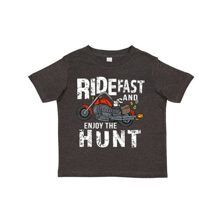 

Inktastic Ride Fast and Enjoy the Hunt Easter Bunny on Motorcycle Gift Toddler Boy or Toddler Girl T-Shirt
