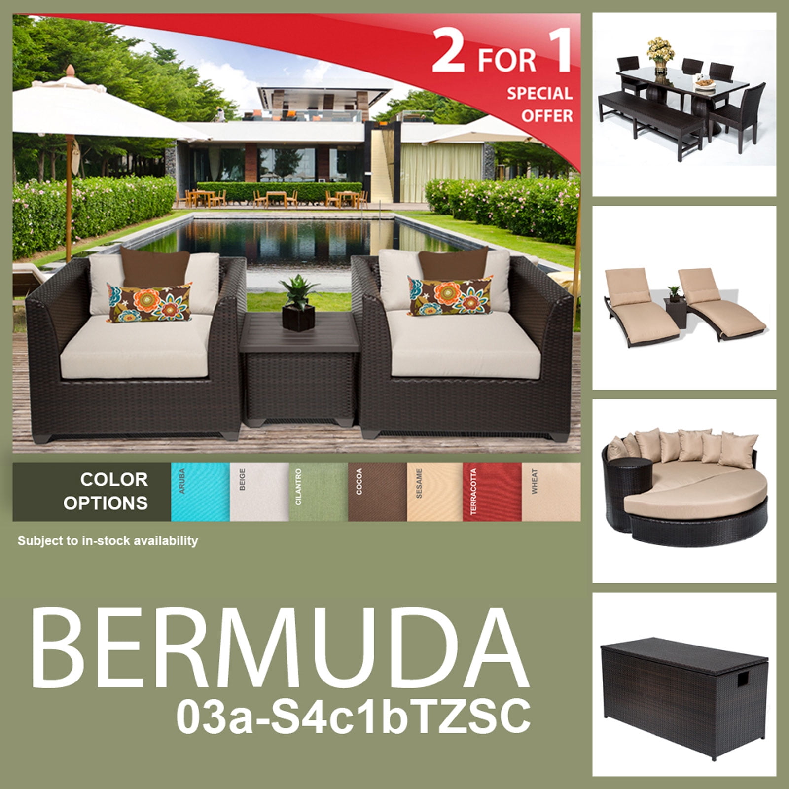 Bermuda 15 Piece Outdoor Wicker Patio Furniture Package 03a S4c1btzsc Com Bermuda 15 Piece Outdoor Wicker Patio, Bermuda Patio Furniture Reviews