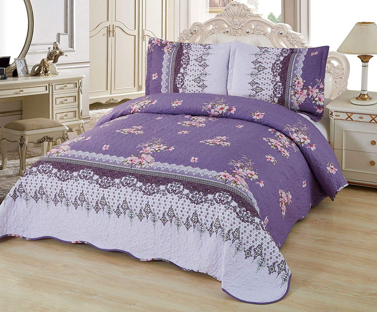 Orly's Dream 3 Pcs Super Soft Queen Size Printed Pre ...