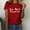 Red, variant on Hvot&aat Women's Fashion Crewneck Short Sleeve T-Shirt: "I'm Mom's Favorite" — Humorous Youth T-Shirt for Mother's Day