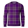 thumbnail image 5 of CharmCyan Men's Round Neck Long Sleeve Ribbed Knit Pullover Dark Purple L, 5 of 6