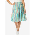 thumbnail image 2 of Woman Within Plus Size Elastic-Waist Knit Tiered Skirt, 2 of 6
