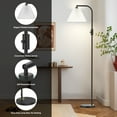 thumbnail image 2 of Jurulu Modern Standing Floor Lamp with Linen Shade, 2 of 5