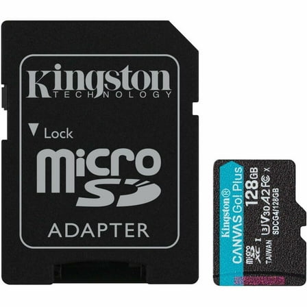 Kingston Canvas Go! Plus 128 GB Class 10/UHS-I (U3) V30 microSDXC