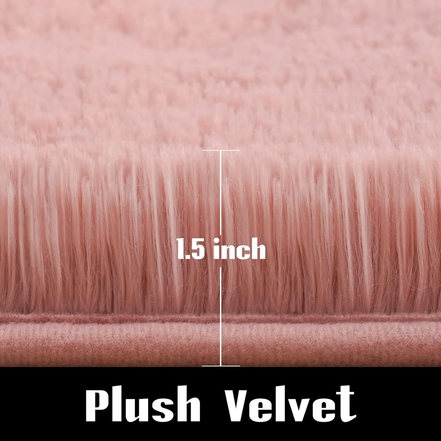 Junovo Super Soft Fluffy Area Rugs Modern Shag Rug for Bedroom Living Room,Cute Carpets for Kids Nursery Girls Home Dorm,8'x10',Blush