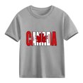 thumbnail image 2 of hengsof Children's Fashionable Maple Leaf Pattern T-Shirt Children's Casual Short Sleeve Round Neck Cotton Comfortable Top, 2 of 5
