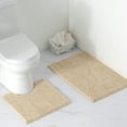 thumbnail image 3 of 3 Piece Chenille Bath Mat Sets, Large Bathroom Mats +Bathroom Rugs + Toilet Mat, Soft, Water Absorbent, Non-Slip, Perfect for Tub, Shower and Bath Room, 3 of 10