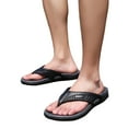 thumbnail image 4 of Mens Slippers,Men Summer Flip Flop Sandals Arch Support Beach Footwear for Casual Outdoor,Slippers for Men,Black,11, 4 of 9