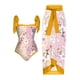 thumbnail image 4 of Traje de baño de una pieza de dos piezas con estampado fijo con cobertura conservadora de falda de cadera y traje de baño parcial,, 4 of 6