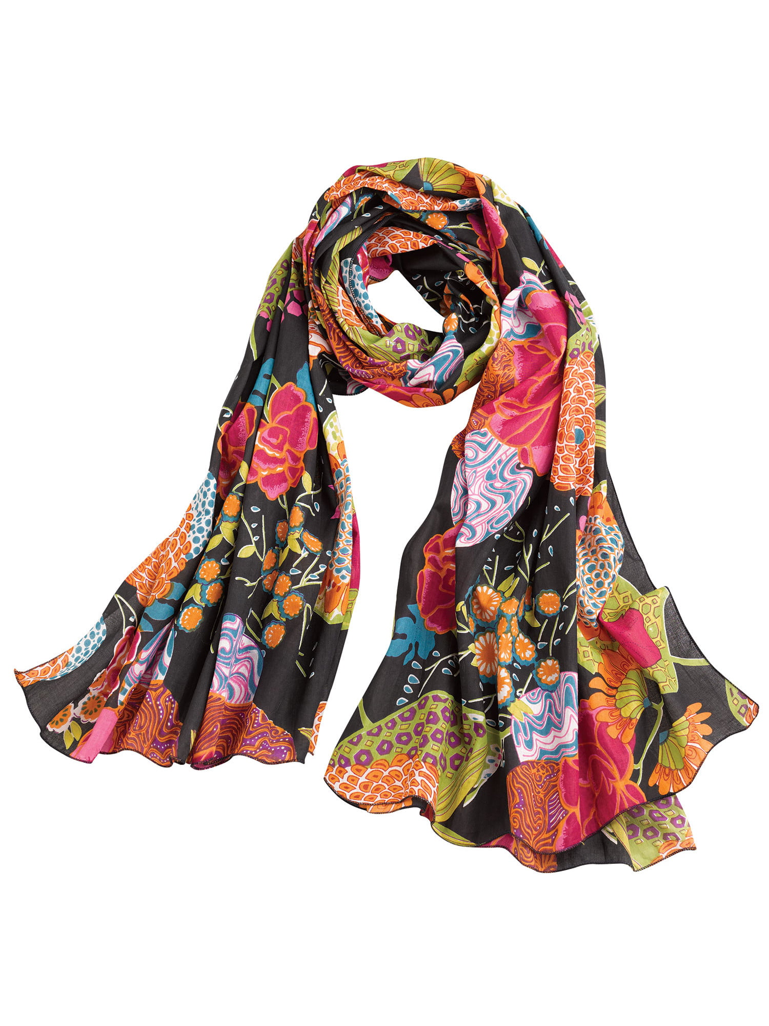 Attractive Vivid Floral Print Design Large Scarf Shawl Wrap Pashmina 12 Colours 