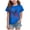 Blue, variant on YDFCWXW Girls 4th of July Shirt USA T-Shirt American Flag Shirt 250 Years of Freedom Short-Sleeved Top (Yellow, 1-2 Years)