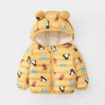 thumbnail image 5 of ATOGUTA Toddler Jackets Boys Hooded Puffer Jackets Coats Light Weight Padded Outerwear Yellow, Size 1T-6, 5 of 5