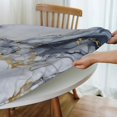 thumbnail image 6 of Grey White Gold Marble Round Tablecloth with Elastic Edge Table Cover Waterproof Reusable Table Cloth for Holiday Kitchen Party Patio,M(45"-52"), 6 of 6