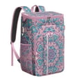 thumbnail image 1 of Tribal Boho Mandala Print Cooler Backpack, Leakproof Waterproof Insulated Lunch Bag, Folk Style Geometric Pattern for Outdoor Adventures, 1 of 2