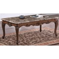 thumbnail image 2 of ACME Nayla Marble Rectangular Coffee Table with Floral Legs in Cherry, 2 of 5