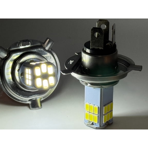 Rebaydo 2pcs LED Headlight H4 Base 6V 30 LED Bulb High and Low Beam (Color:White 6000K;)