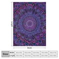 thumbnail image 4 of Pratyus Circular Design Psychedelic Art Print Throw Blanket Flannel Soft Couch Cover for Adults All Seasons Soft Plush Blankets 50x60in, 4 of 6