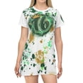 thumbnail image 3 of Airbrush Sweet 16 Green Birthday T-Shirt Dress (AOP), 3 of 4
