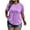 Solid Color-Purple, variant on Plus Size Lace Short Sleeve Tops for Women Summer Crew Neck Casual T-Shirts Loose Tunic Blouses L-5XL