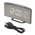 thumbnail image 2 of Reloj De Alarma Digital Grande, 3 Niveles De Brillo Moderno Reloj De Pantalla LED Con Repetición, Pantalla De Humedad De Temperatura, Batería USB Para Dormitorios, 2 of 7