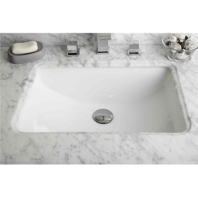 American Imaginations AI-24900 20.75 in. CSA Rectangle Undermount Sink Set, White & Chrome Hardware