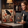 thumbnail image 5 of Diamond Art Kit Halloween Gothic Crow Skull Bead Art for Adults, Complete Set with Canvas, Tools and Materials for Spooky Halloween Wall Decor and Fall Home Displays, 5 of 6
